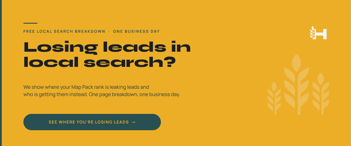 See where you are losing leads in local search